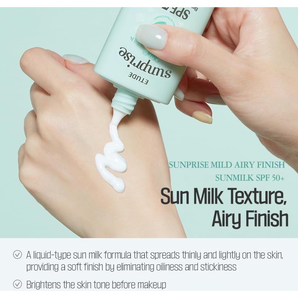 ETUDE Sunprise Leche Solar Suave SPF 50+ 55ml - Piel Sensible