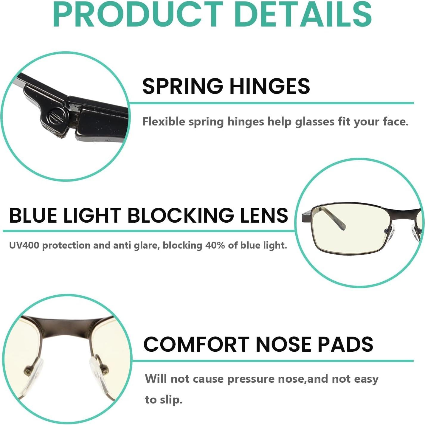 Gafas de Lectura Eyekepper 10 Paquete Bloqueadoras Luz Azul