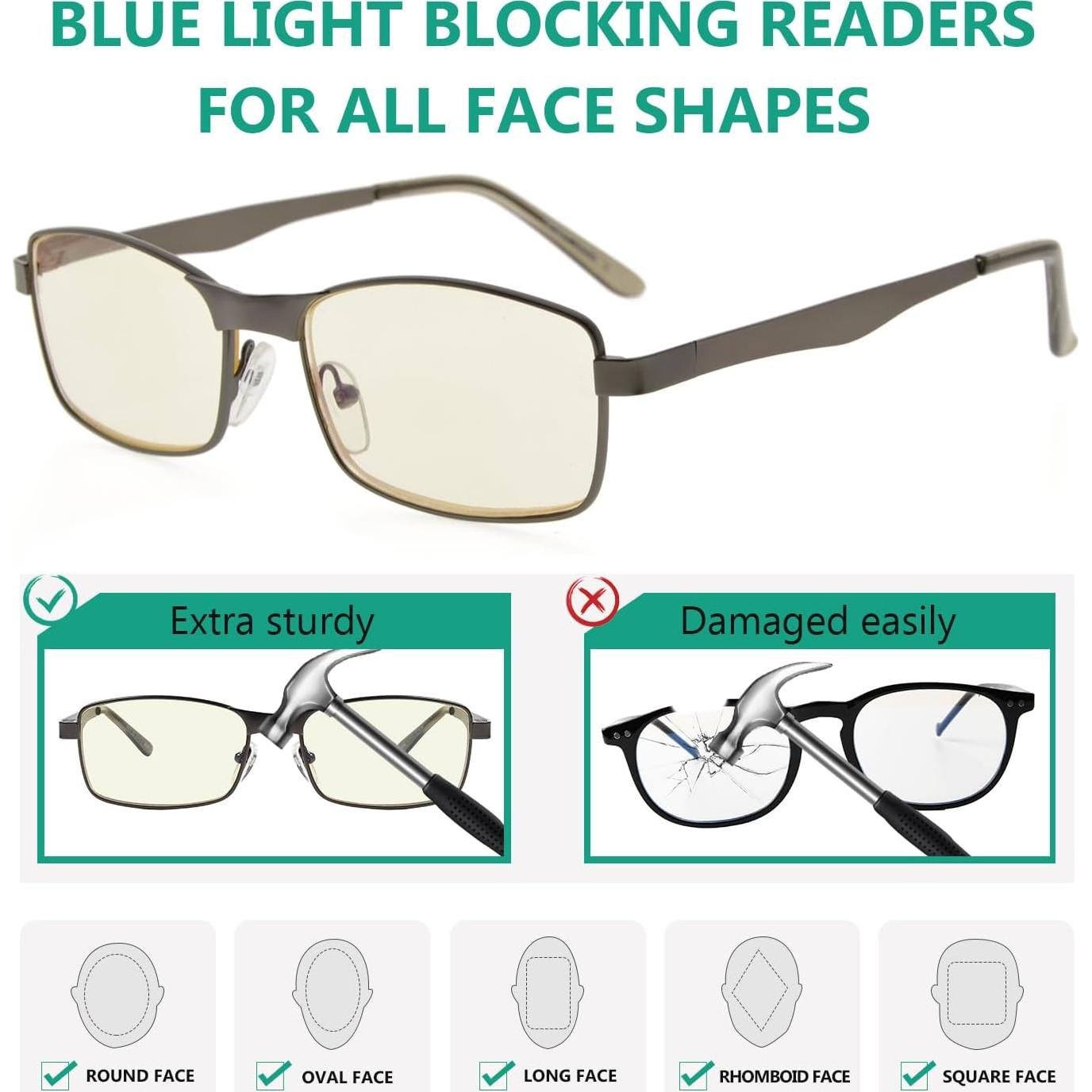 Gafas de Lectura Eyekepper 10 Paquete Bloqueadoras Luz Azul