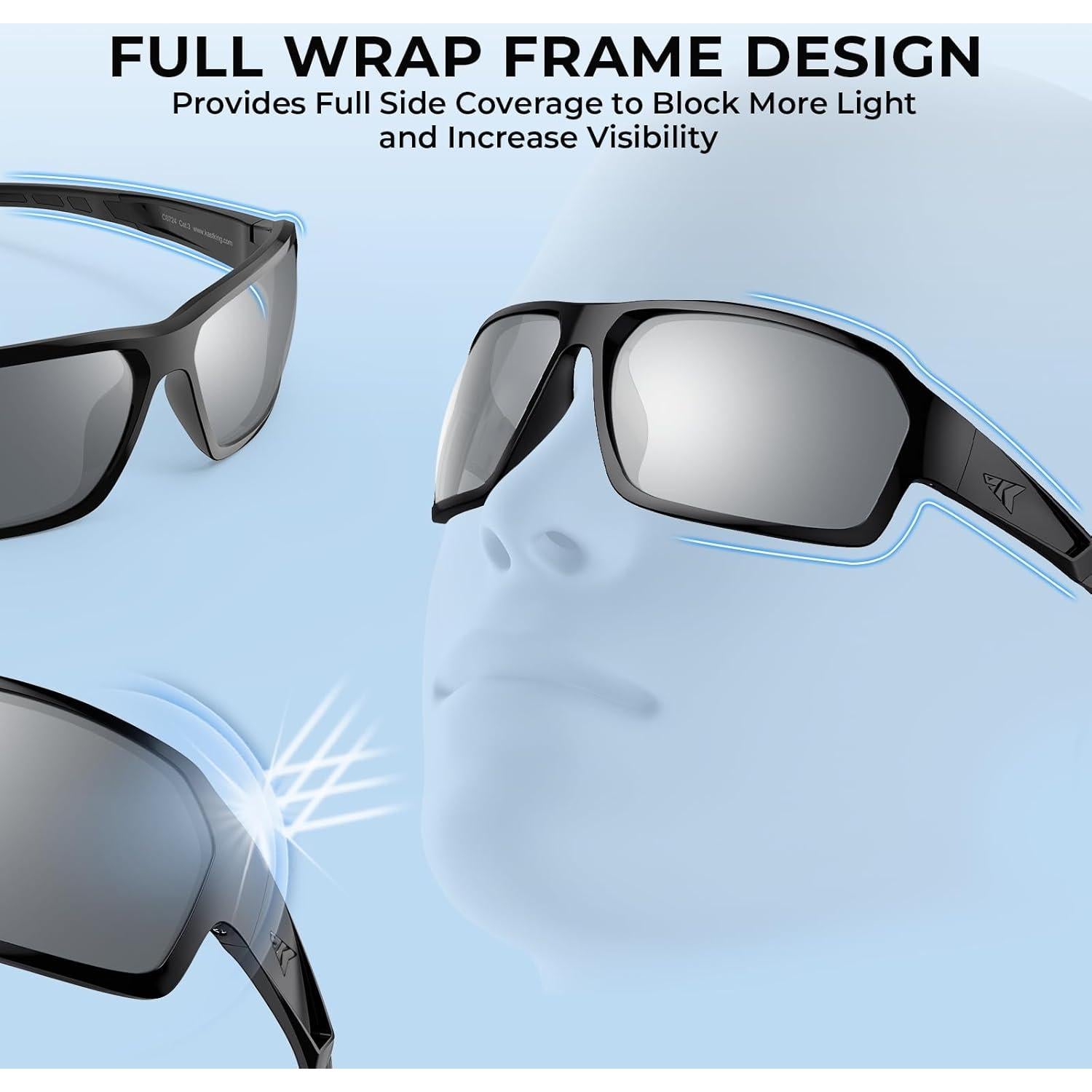 Gafas de Sol Polarizadas KastKing Chippewa UV400 Marco Envolvente