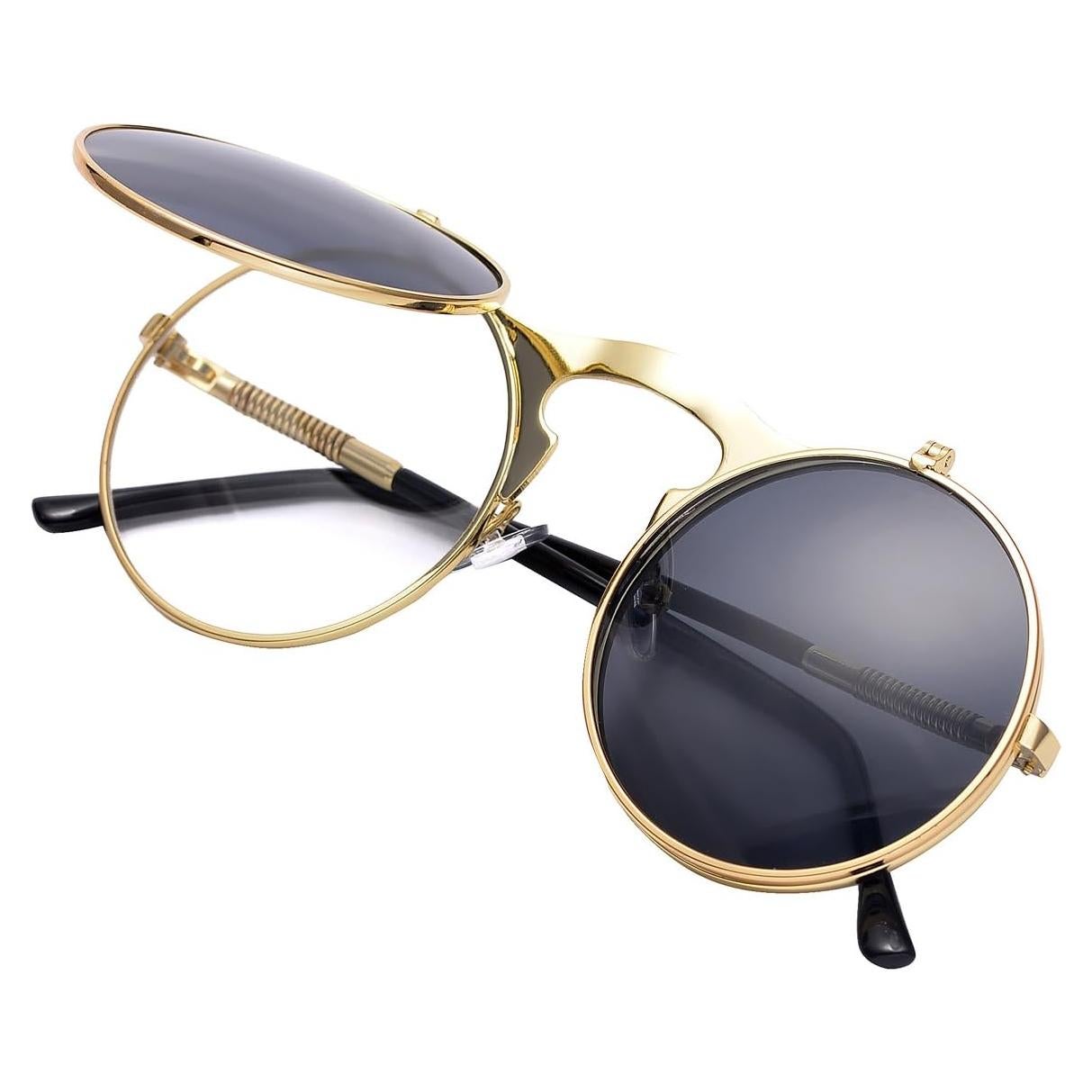 Gafas de sol redondas vintage COASION UV400 para hombres y mujeres