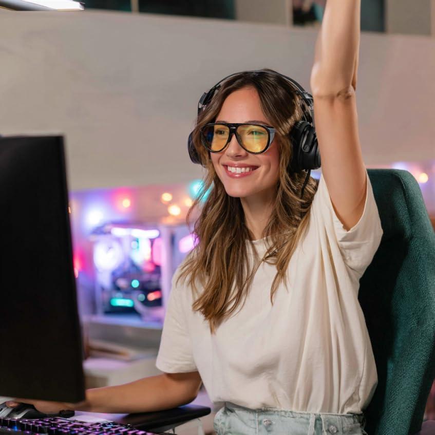 Gafas de Juego FEISEDY G0095 Anti Luz Azul Marco Negro