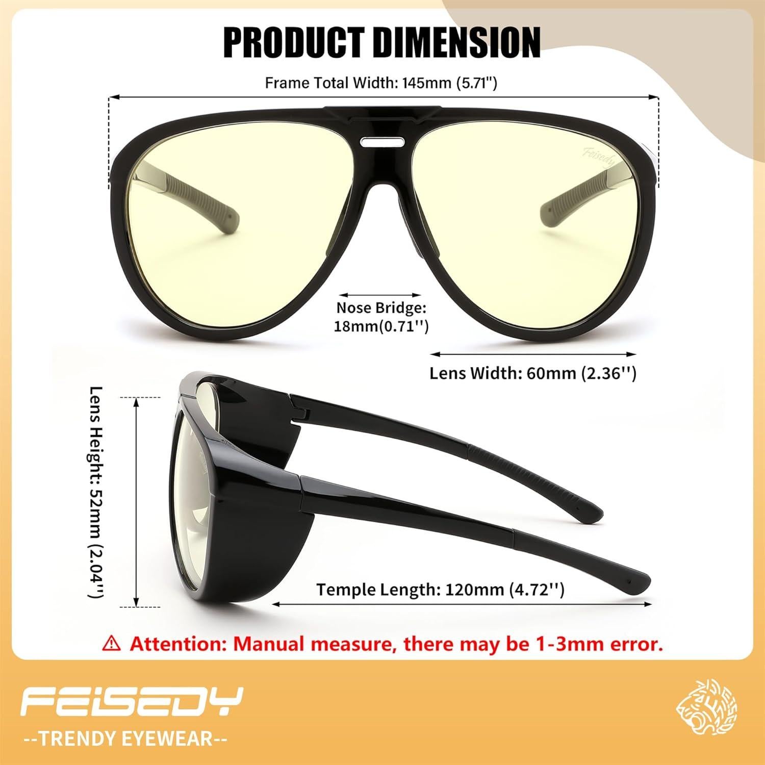 Gafas de Juego FEISEDY G0095 Anti Luz Azul Marco Negro