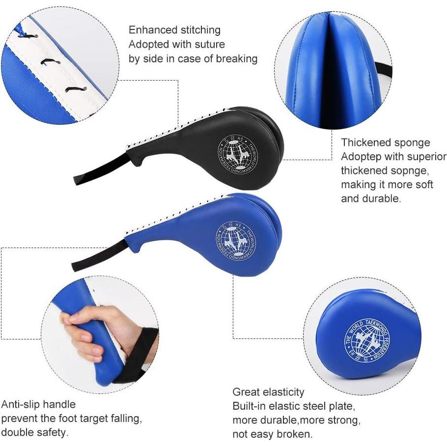Almohadillas de Patada Taekwondo ORANGEHOME 01 Negro Azul