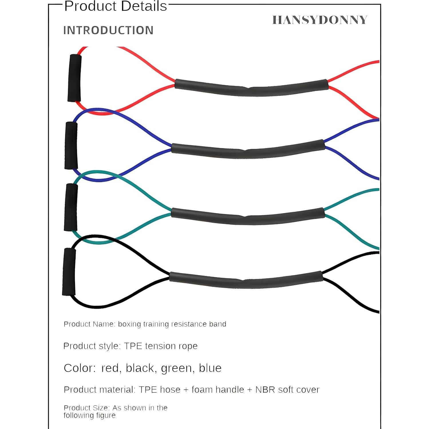 Bandas de Resistencia HANSYDONNY para Boxeo - 15.88 kg