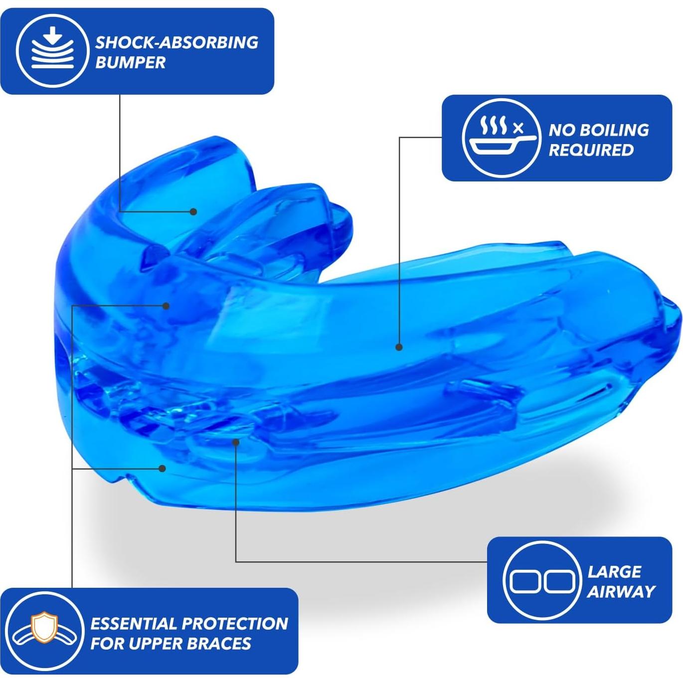 Protector Bucal Deportivo Doble Dick Being Azul Sin Hervir