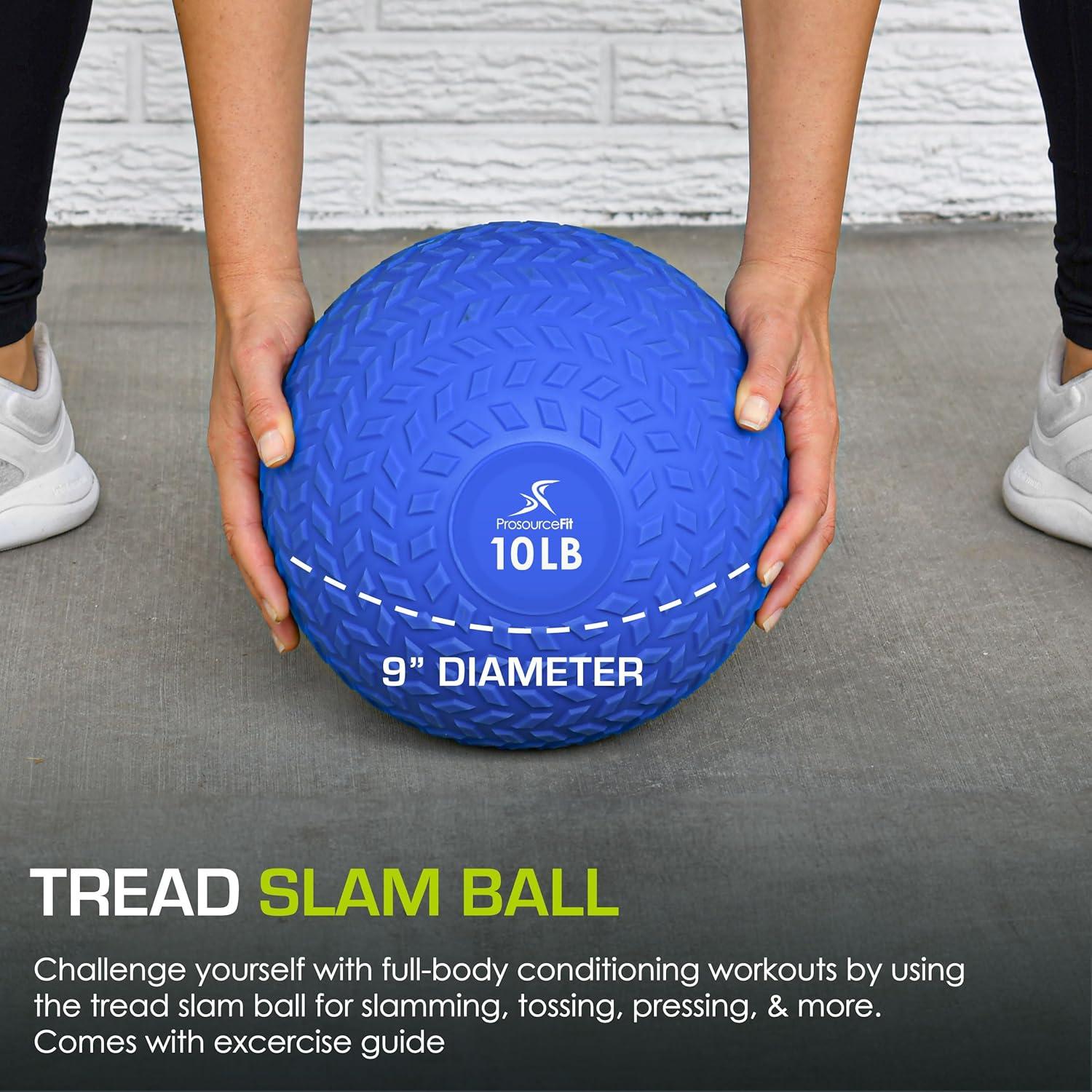 Bola Slam ProsourceFit 10 LB (4.54 kg) Azul para Ejercicio