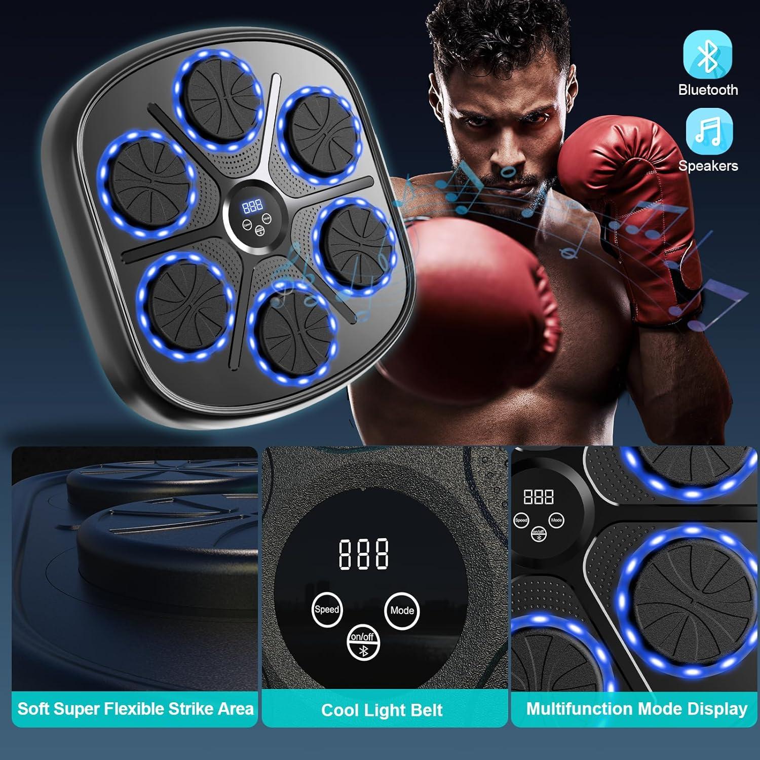 Máquina de Boxeo Musical BOLUPO 9 Modos y Pantalla LED