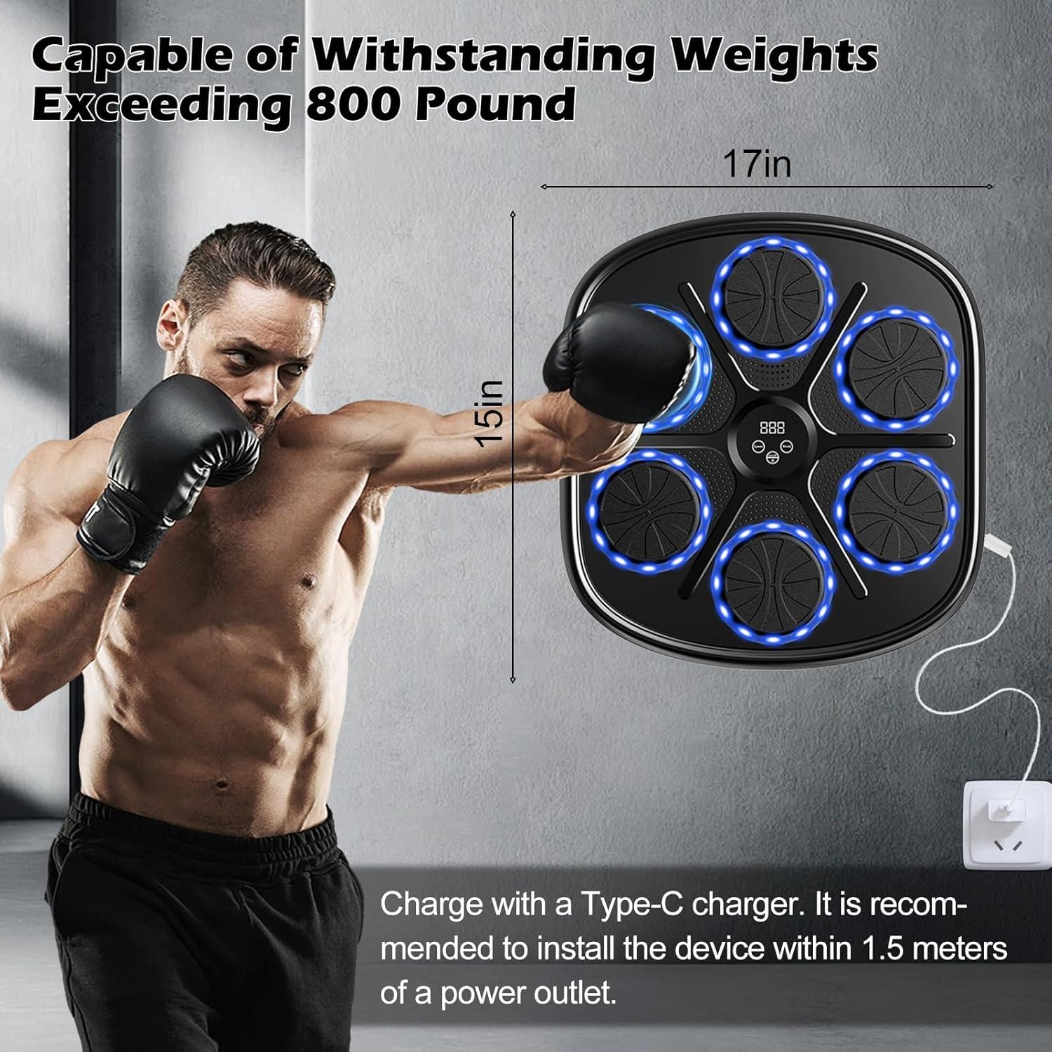 Máquina de Boxeo Musical BOLUPO 9 Modos y Pantalla LED