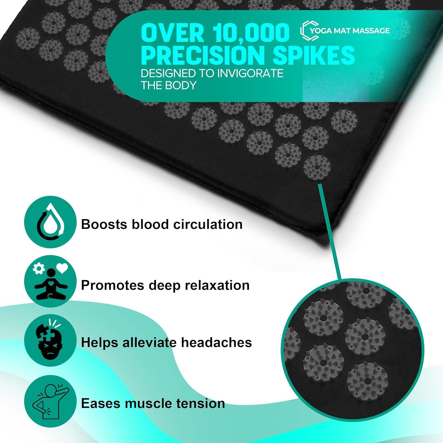 Juego de Mat y Almohada de Acupresión Sivan - Alivio Dolor y Estrés