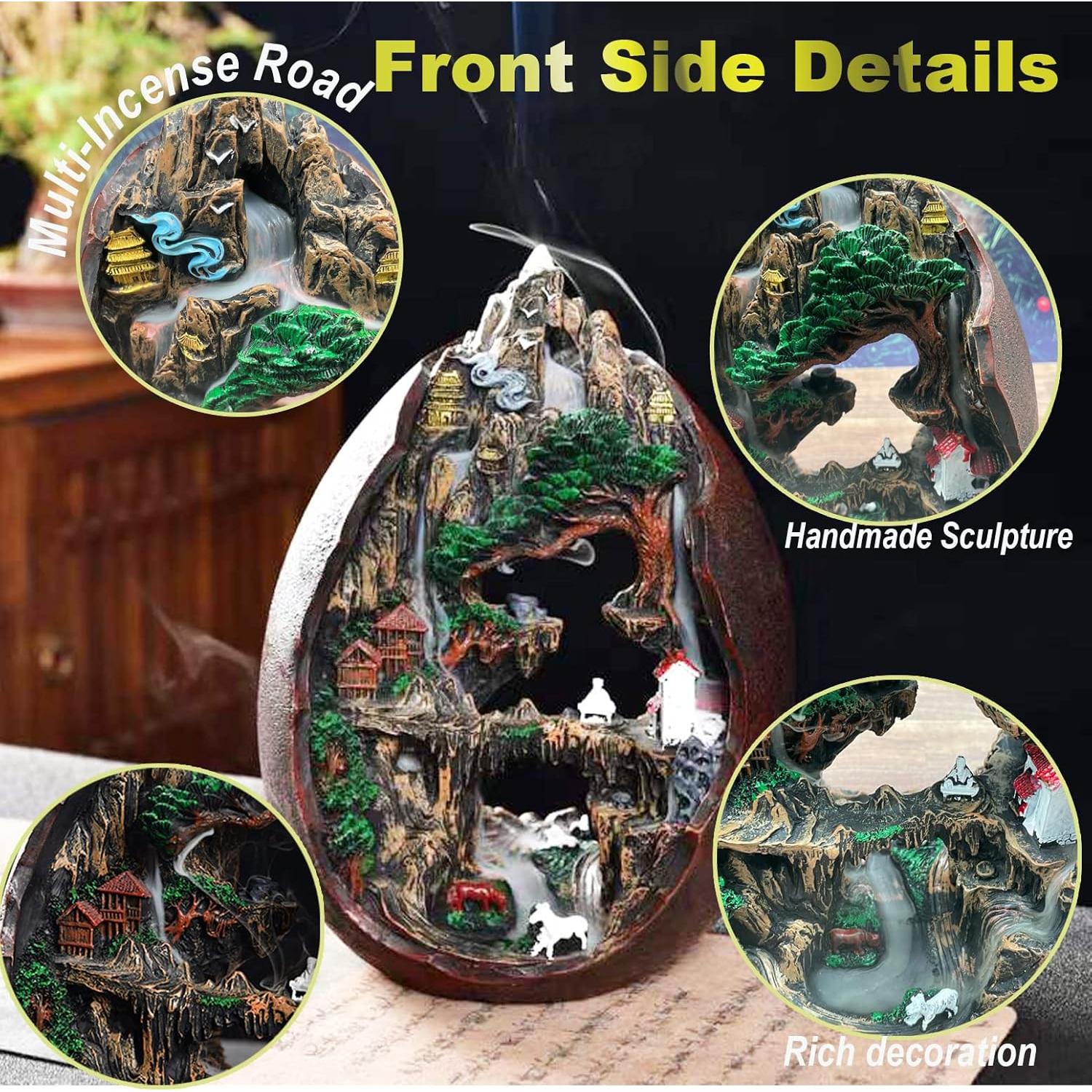 Quemador de Incienso Cascada Zvaiuk 28x13x33cm Resina