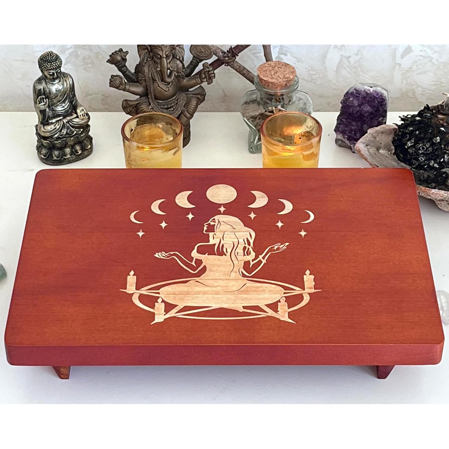 Mesa de Altar Wicca House - Pentáculo Bruja 30.48x20.32 cm