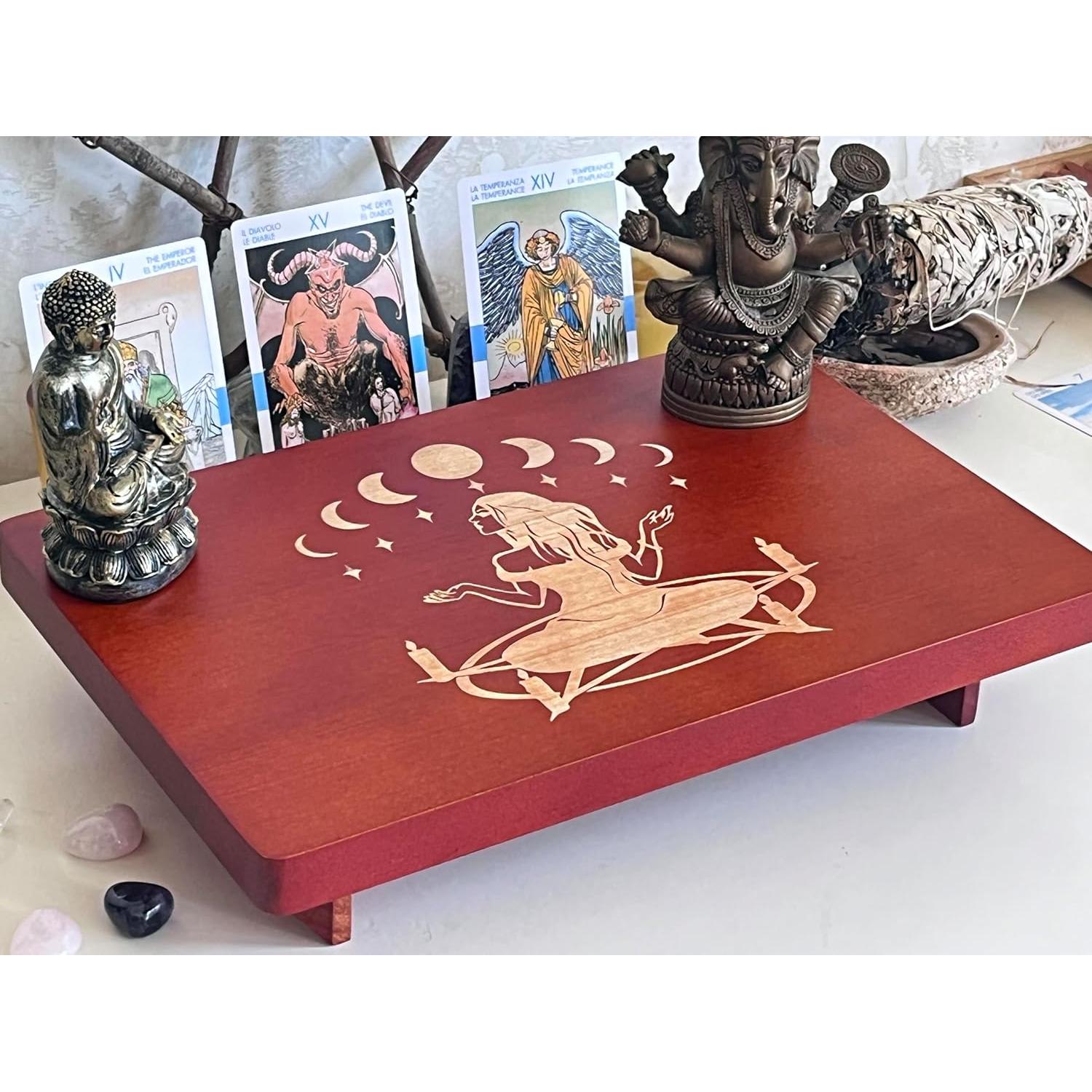 Mesa de Altar Wicca House - Pentáculo Bruja 30.48x20.32 cm