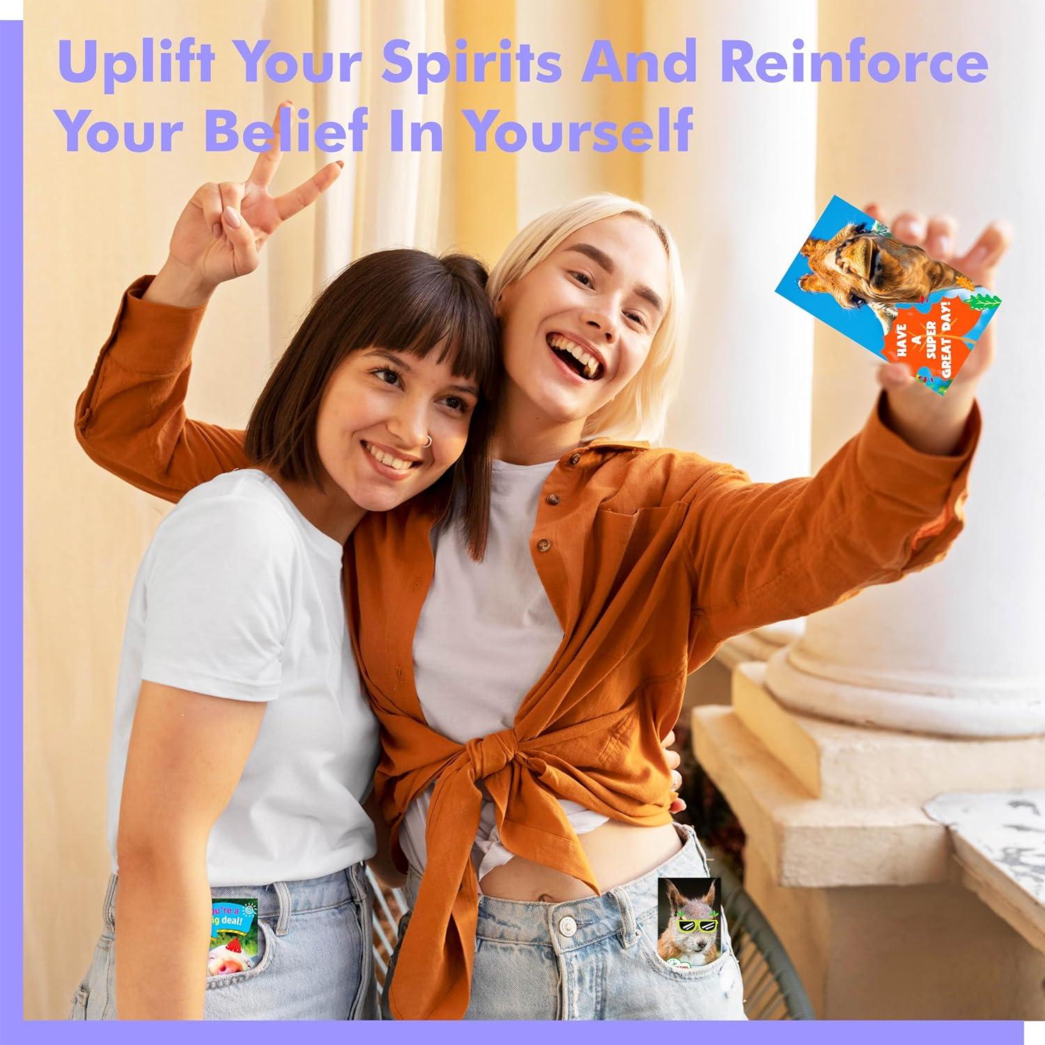 Gethelud 200 Tarjetas Motivacionales de Animales 5x8.8cm