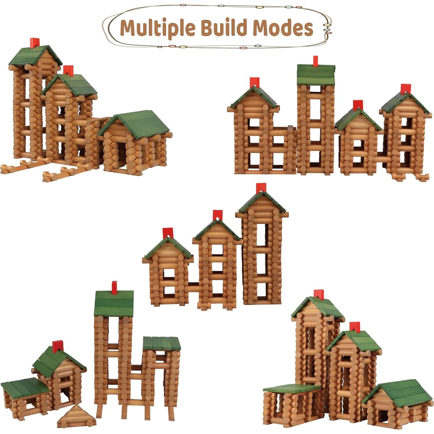 Juego de Troncos de Madera Wondertoys 530 Piezas 3+