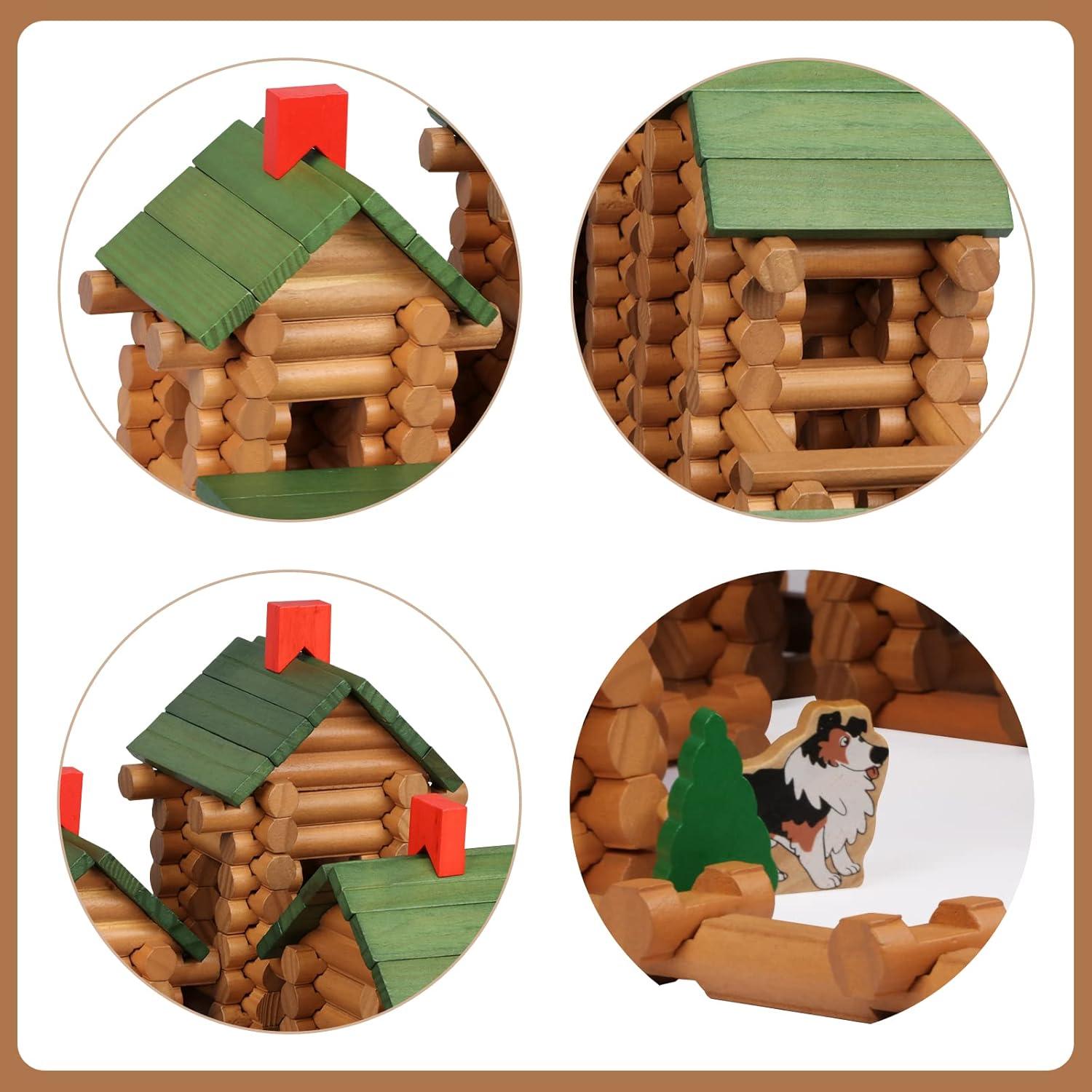 Juego de Troncos de Madera Wondertoys 530 Piezas 3+