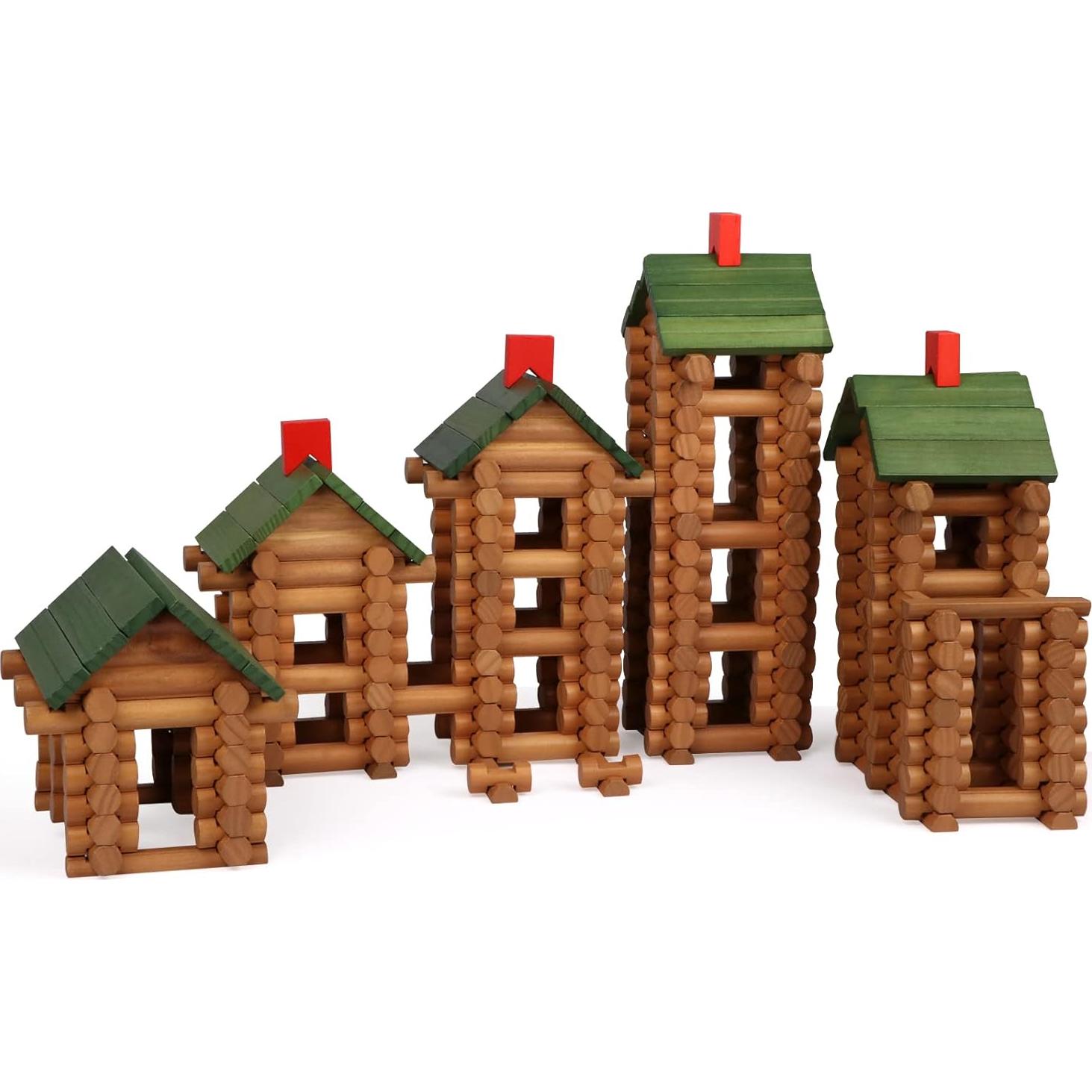 Juego de Troncos de Madera Wondertoys 530 Piezas 3+