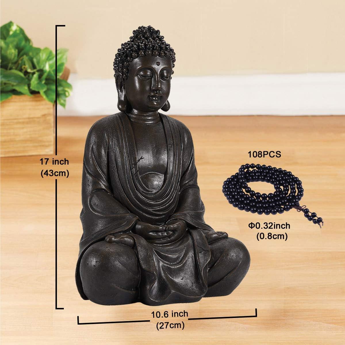 Estatua de Buda Meditador Goodeco 29cm Decoración Zen para Jardín