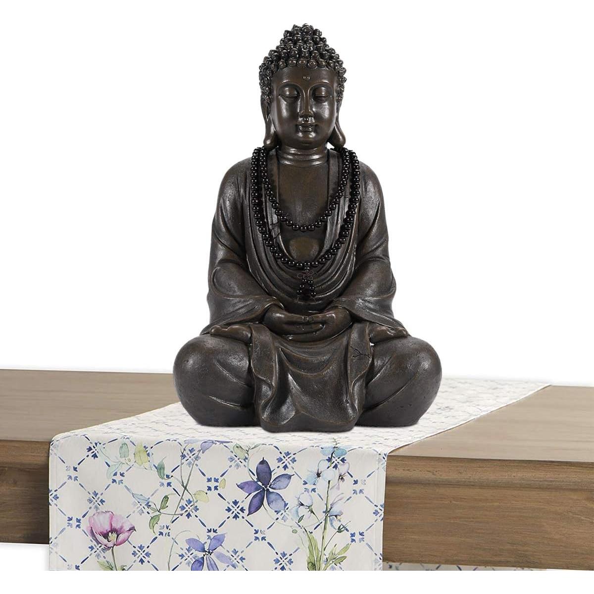 Estatua de Buda Meditador Goodeco 29cm Decoración Zen para Jardín