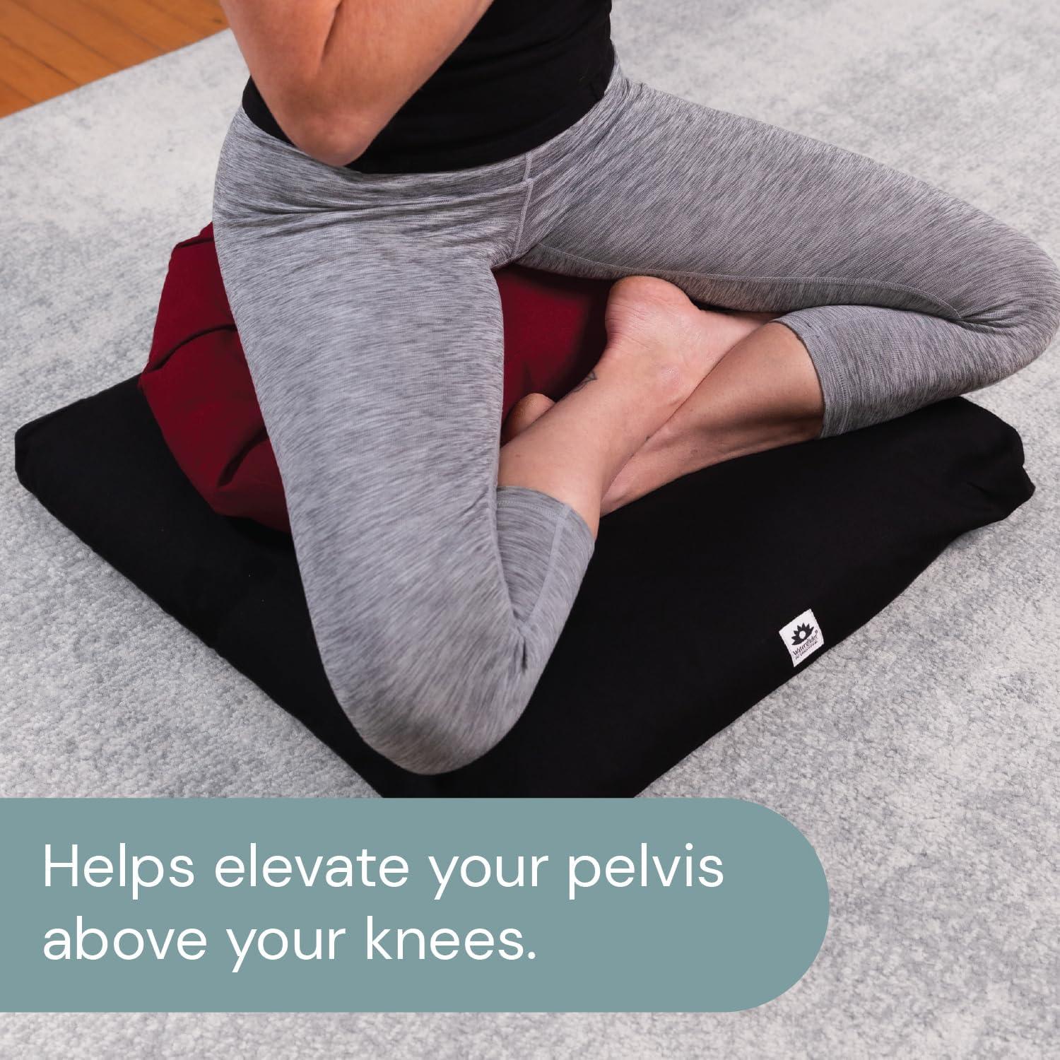 Cojín de Meditación Waterglider Antracita Relleno de Trigo Sarraceno