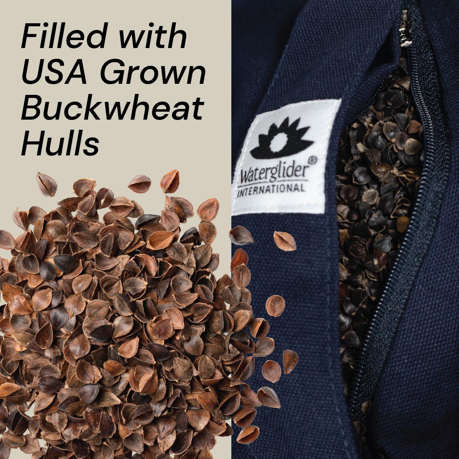 Cojín de Meditación Waterglider Antracita Relleno de Trigo Sarraceno