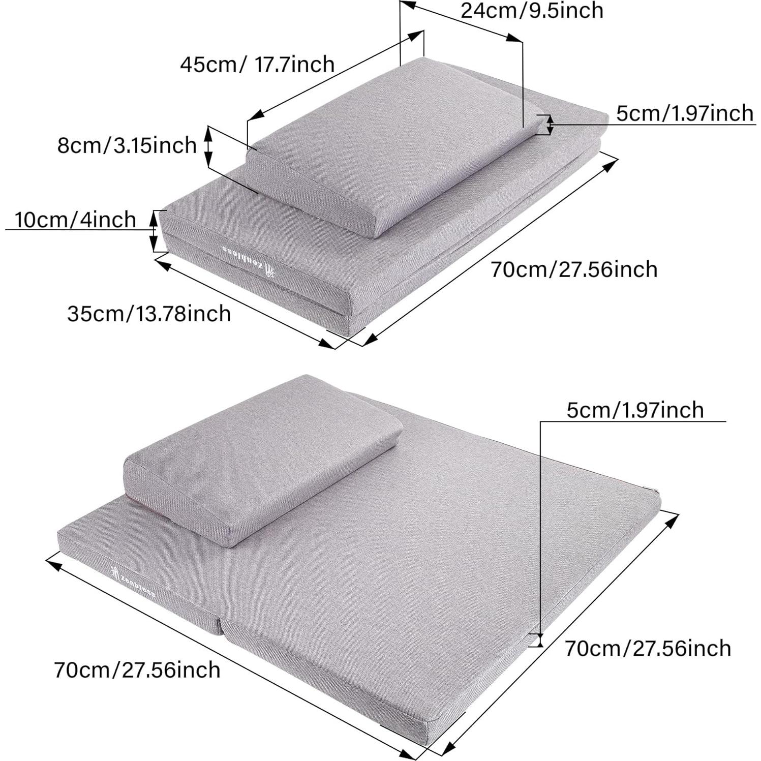 Conjunto de Cojines de Meditación ZenBless 70 cm Almohada y Alfombra