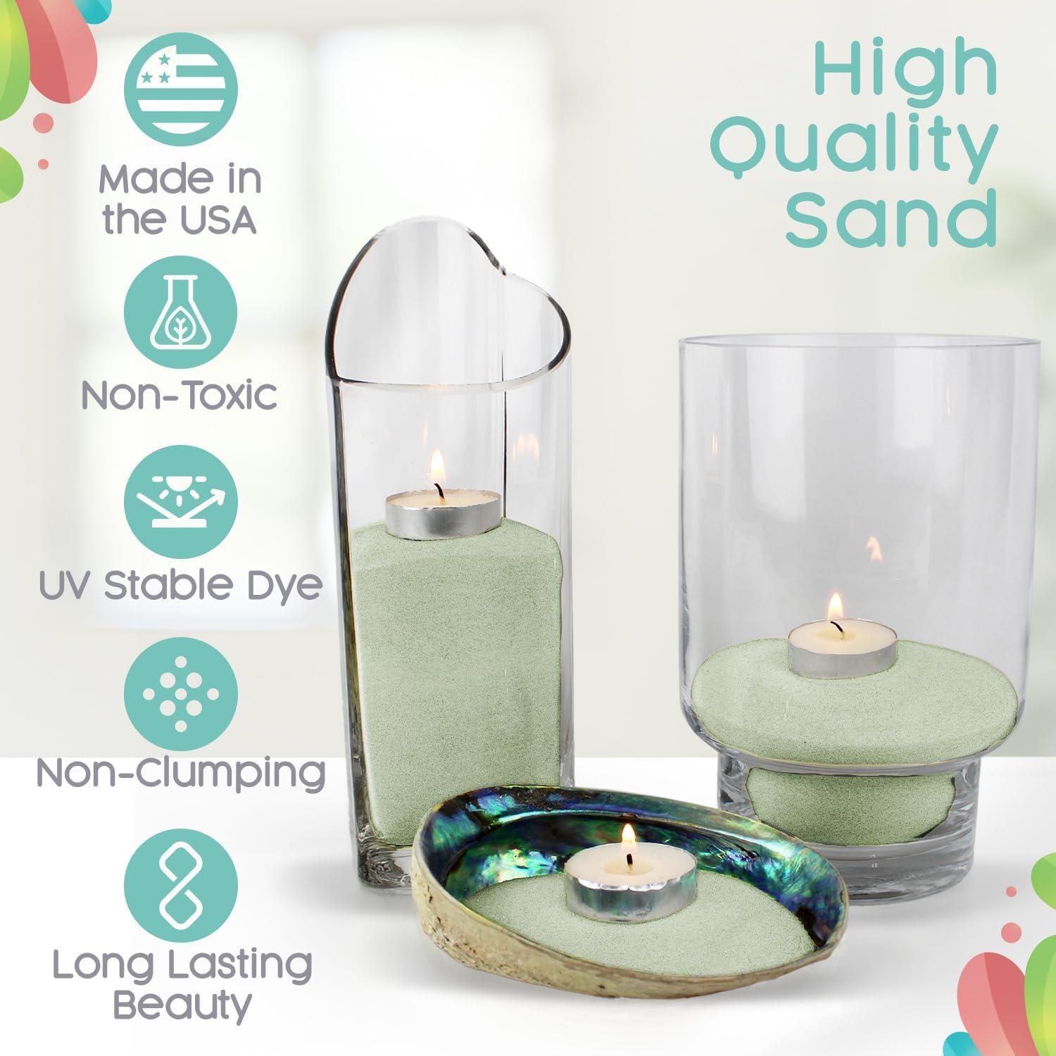 Arena Celadon Sandsational Sparkle 1 LB para Bodas y Manualidades