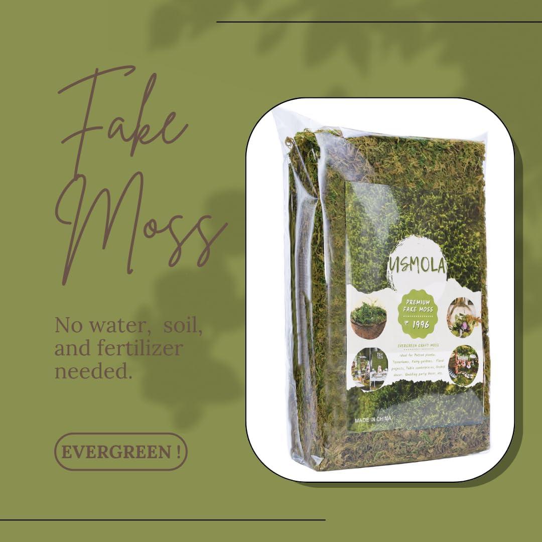 Musgo Falso USMOLA 140g para Decoración de Plantas y Manualidades
