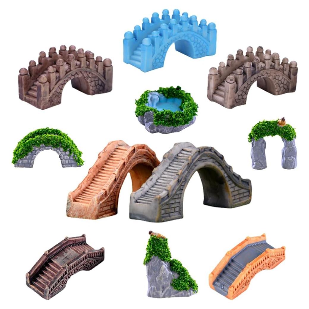 Puente de Jardín de Hadas Miniatura Purple Star 11 Pack