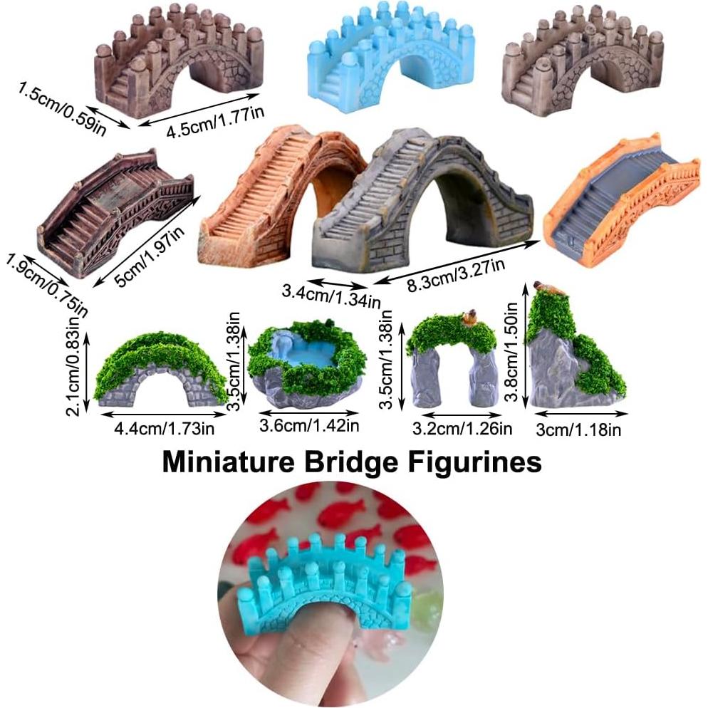 Puente de Jardín de Hadas Miniatura Purple Star 11 Pack