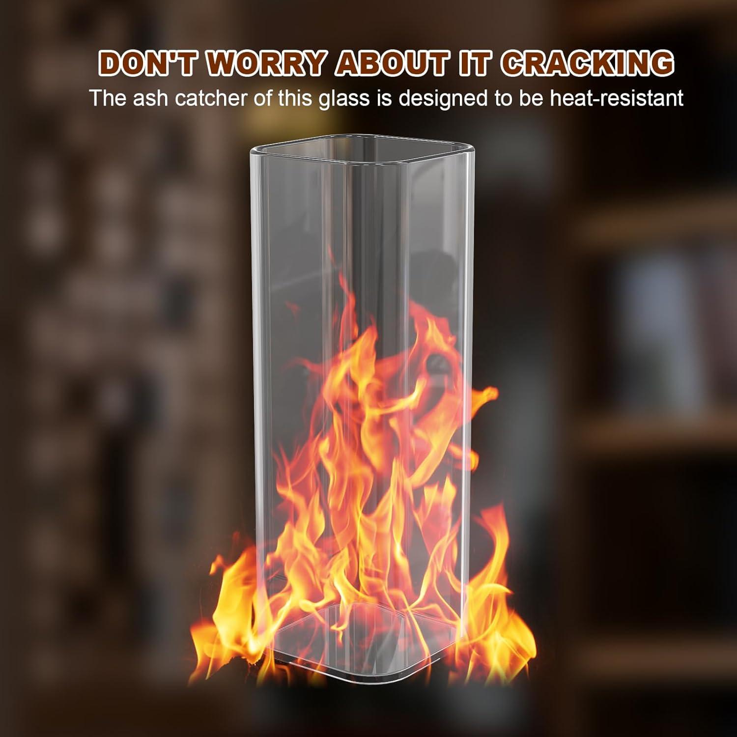 Juego de 2 Soportes para Incienso Hadwoer de Vidrio Cuadrado