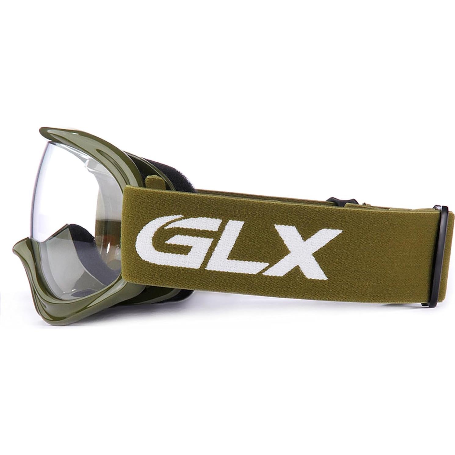 Gafas de Motocross GLX YH15 Antivaho para Niños Verde Militar