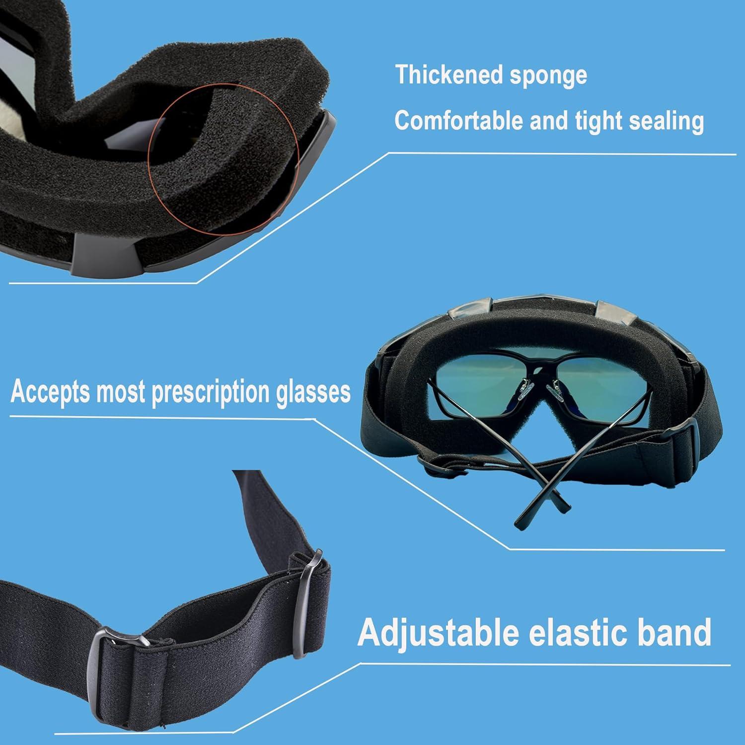 Gafas de Motocross Unisex con Protección UV y Pasamontañas