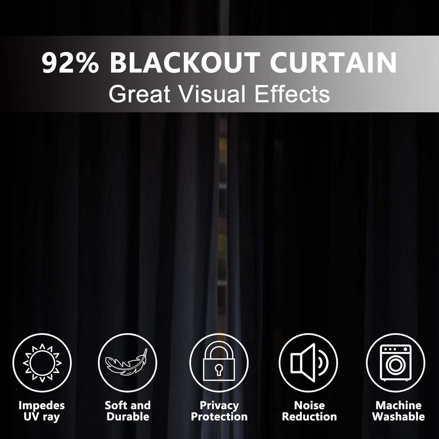 Cortinas Opacas Baocicco Grises 2 Paneles 42x63 cm Vehículo