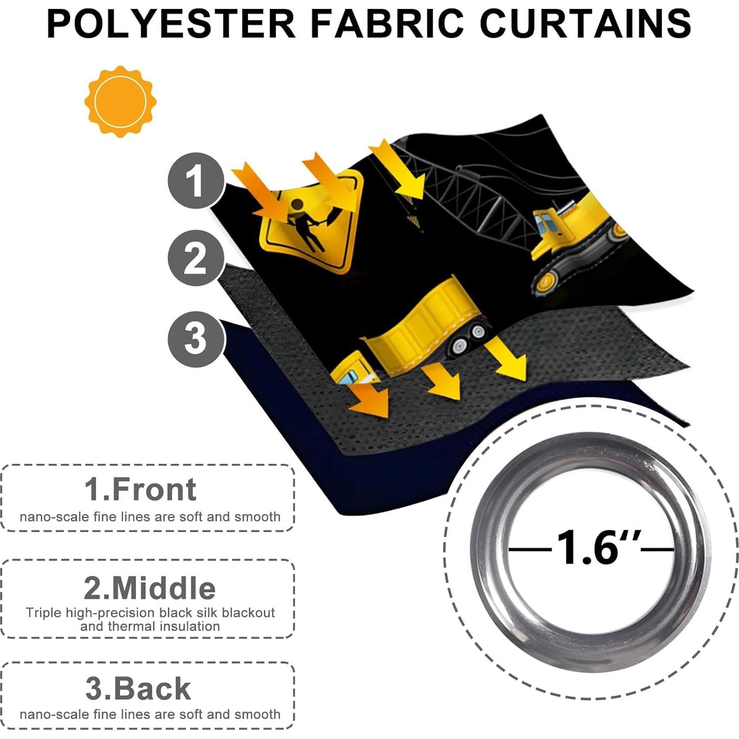 Cortinas Opacas Baocicco 2 Paneles Vehículo Construcción 66x160 cm