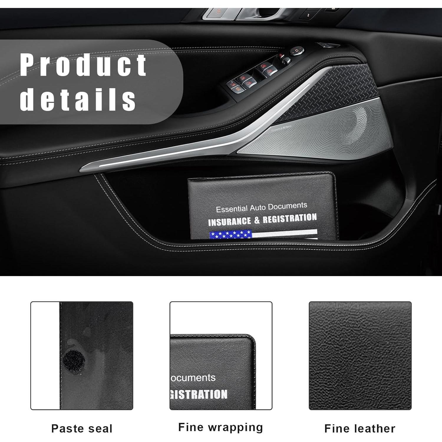 Soporte de Registro y Seguro de Automóvil Suvnie 2 PCS