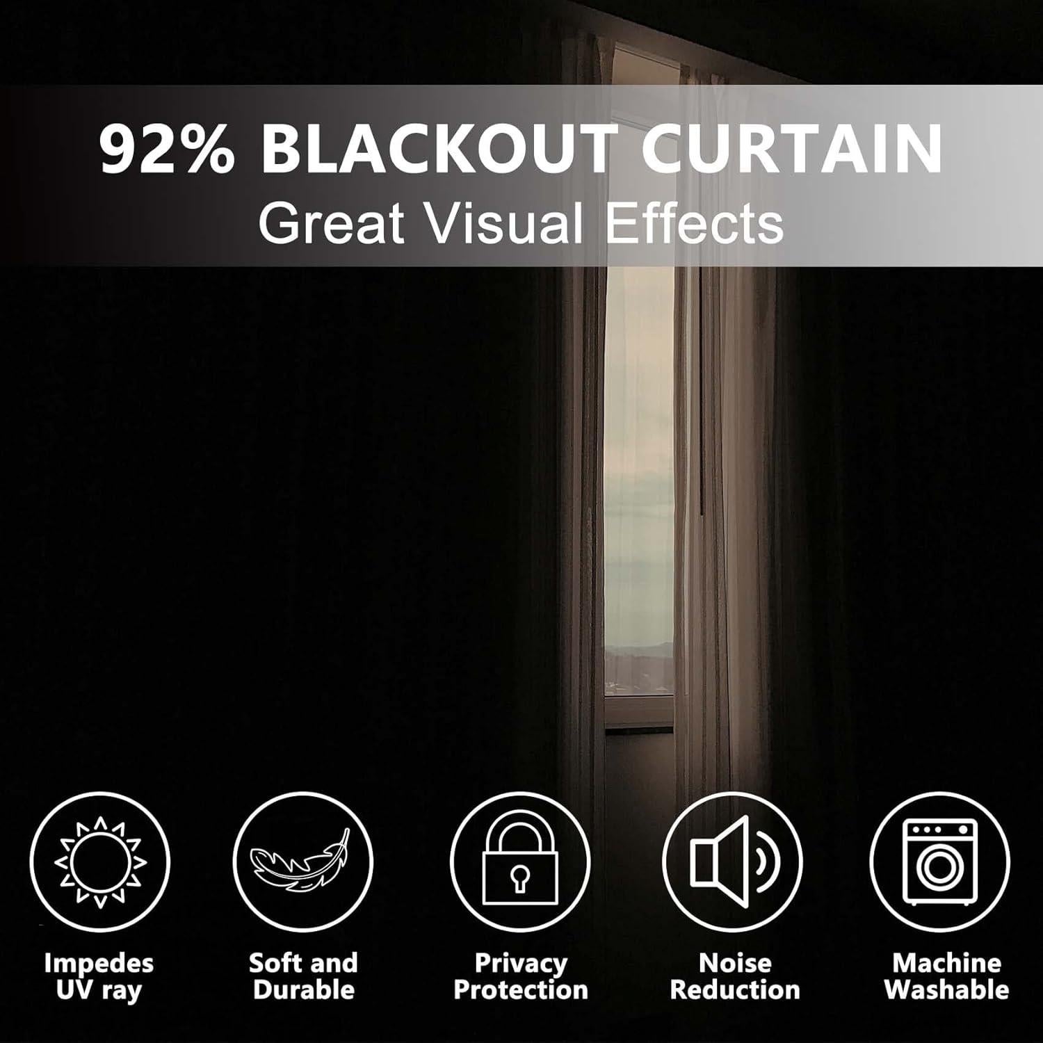 Cortinas Opacas Baocicco 2 Paneles Galaxia 135x160 cm