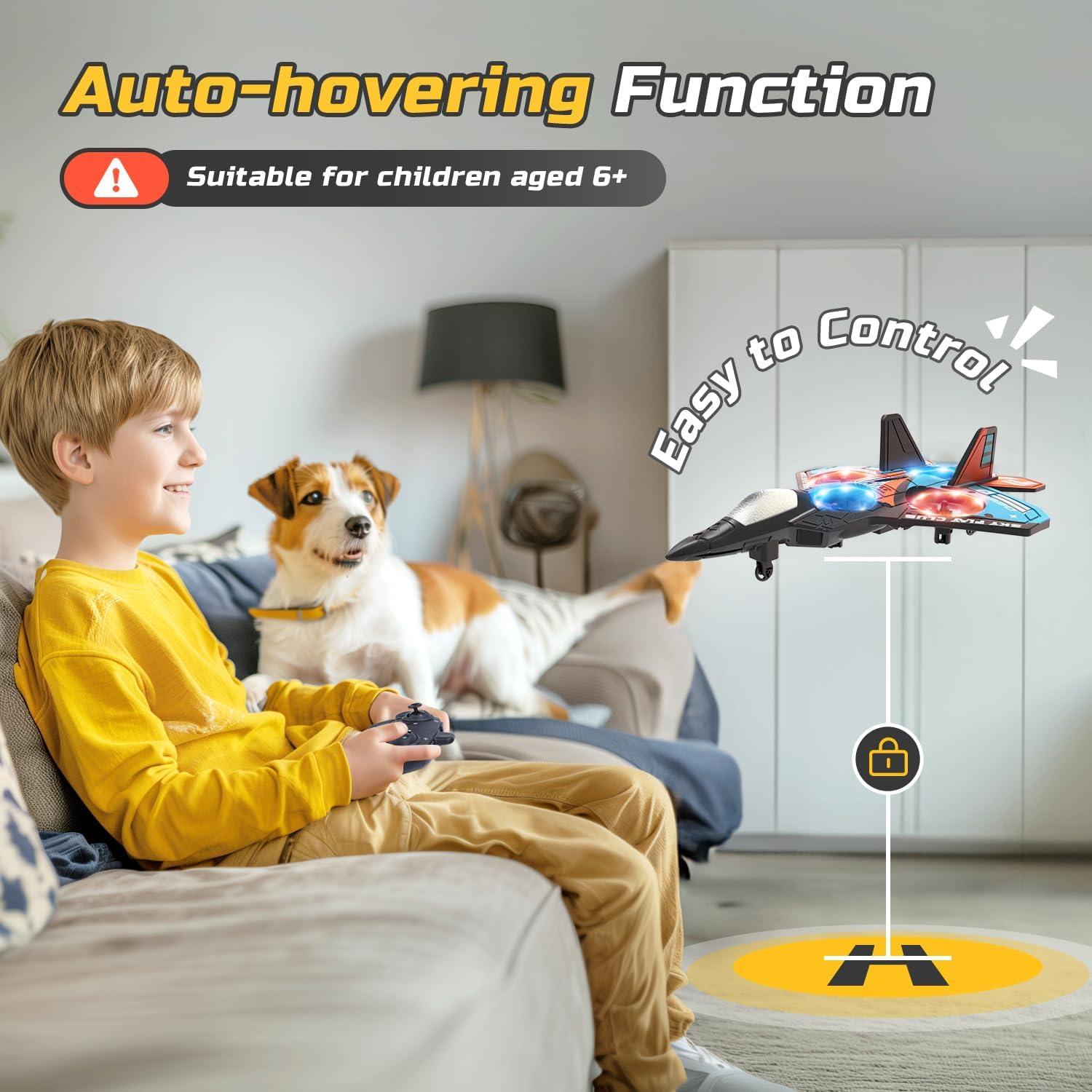 Dron de Espuma RC HOLYFUN para Niños - Vuelo 360° y 18 Min