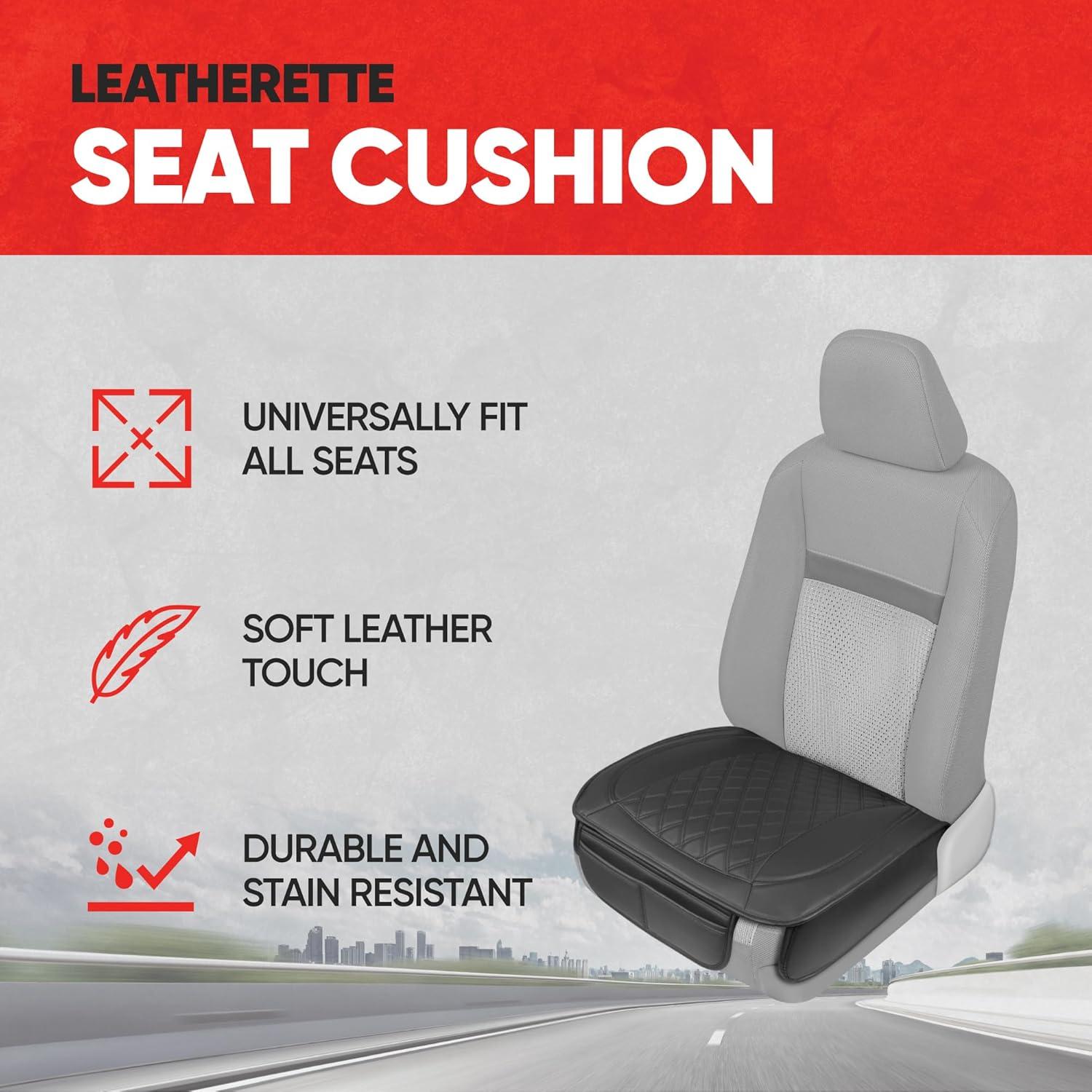 Cojín de Asiento Trasero Motor Trend Beige Acolchado Impermeable