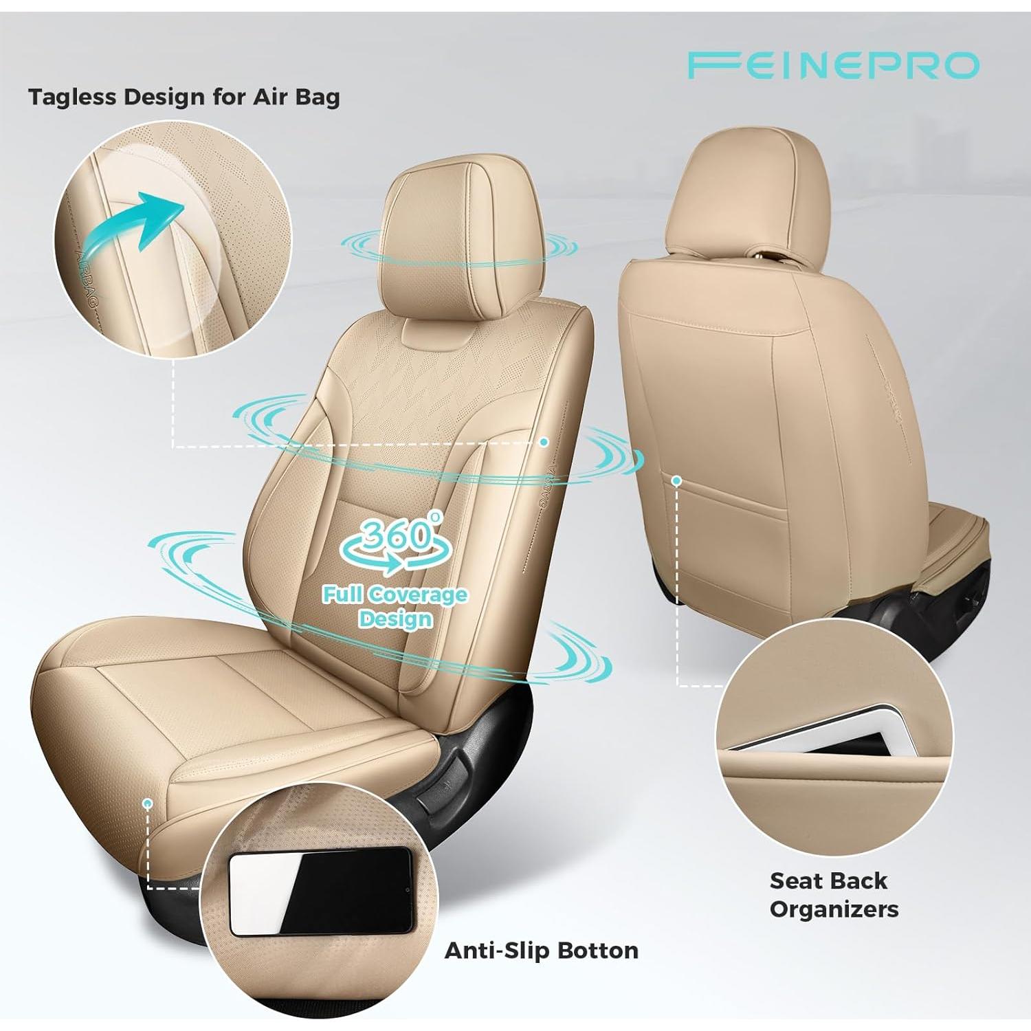 Cubiertas de Asiento Frontal Beige FEINEPRO Universales 2pc
