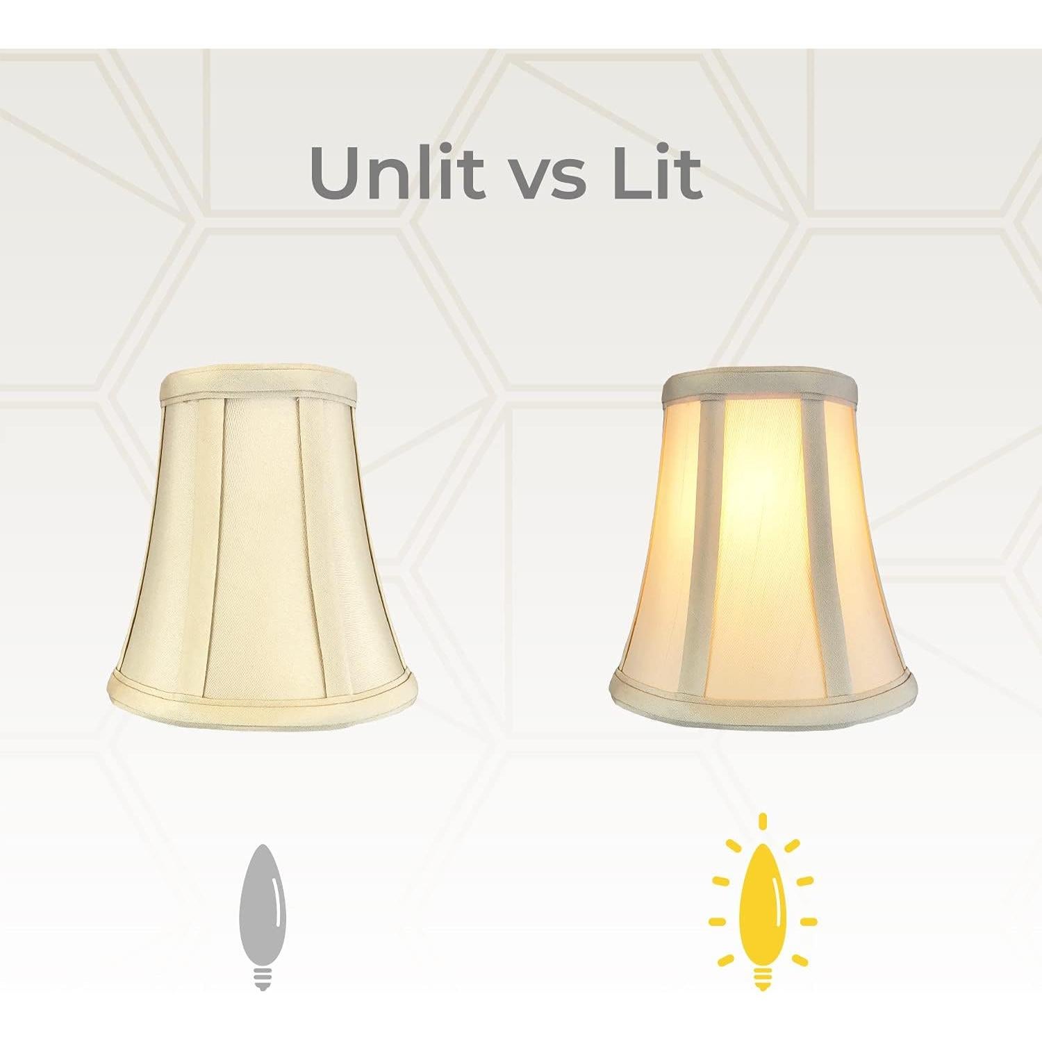 Pantalla de lámpara Royal Designs BSO-704FC-6BG Beige 8.9x15.2x15.9 cm