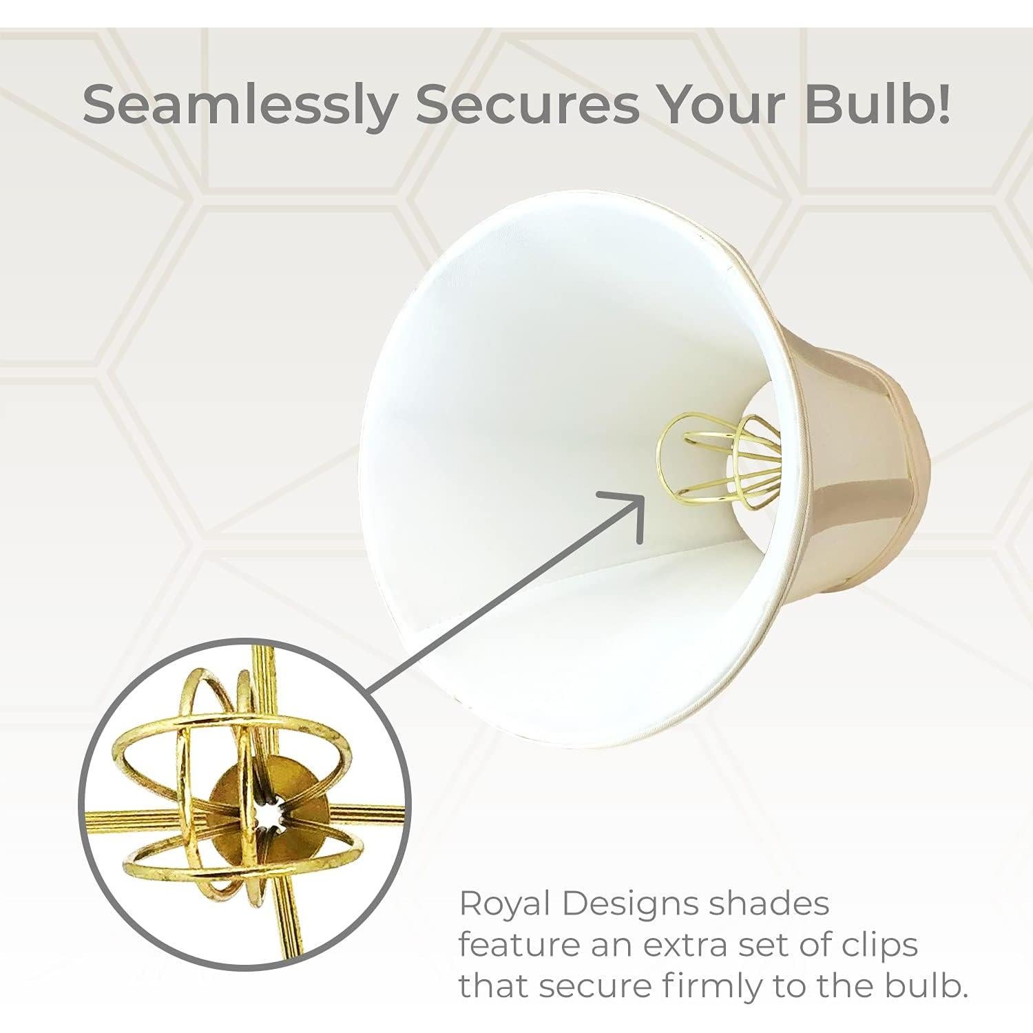 Pantalla de lámpara Royal Designs BSO-704FC-6BG Beige 8.9x15.2x15.9 cm