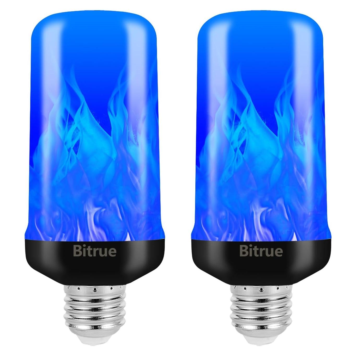 Bombillas LED de Llama Bitrue Azul 2 Paquete Efecto Fuego