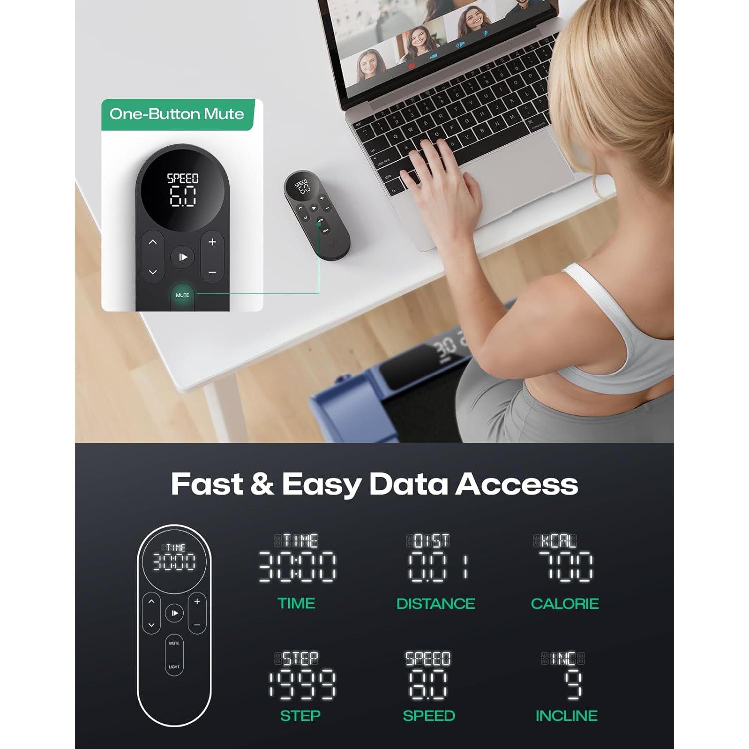 Cinta de Correr UREVO URTM038 Azul con Inclinación 14%