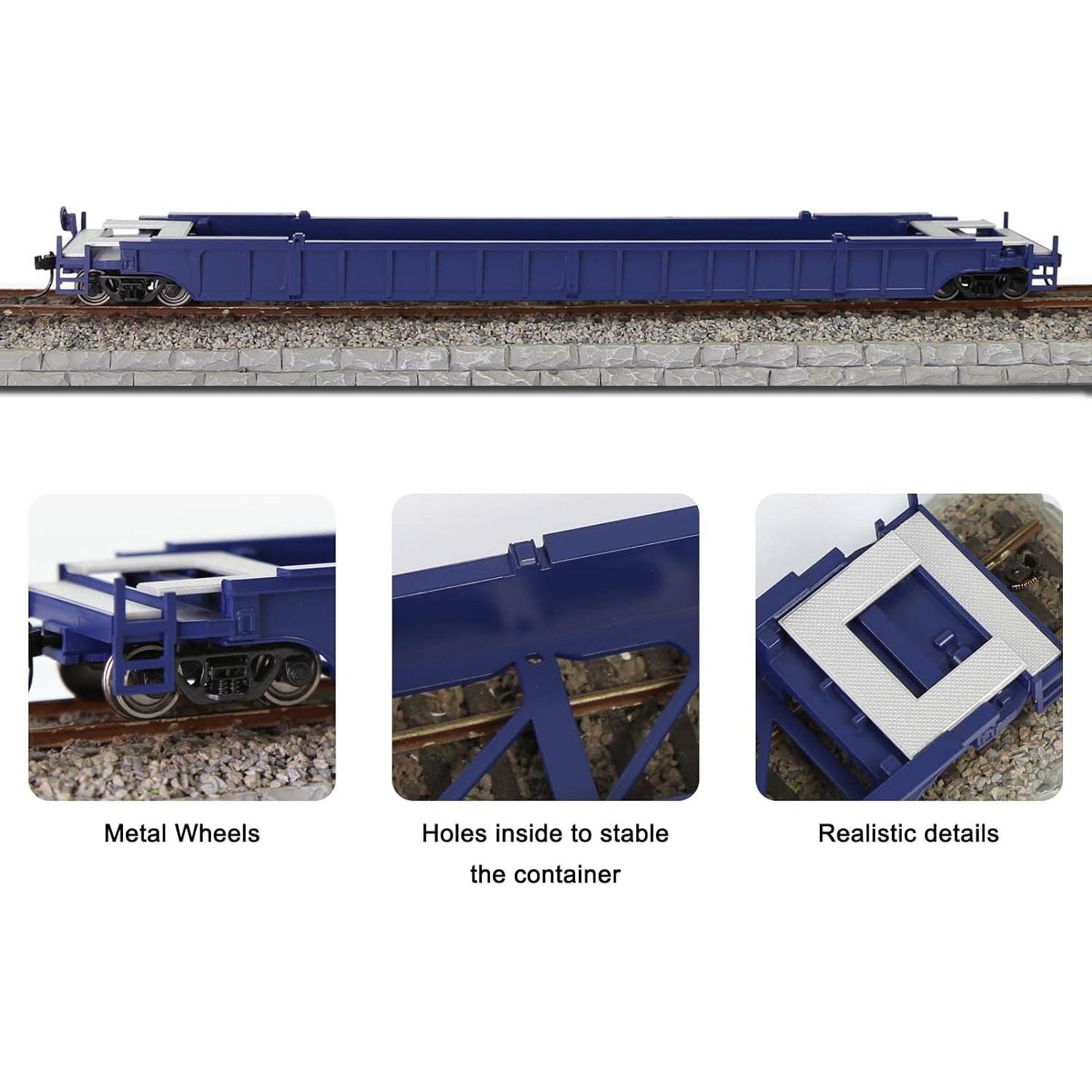 Carro Plano de Bienes Evemodel HO 1:87 Azul 53ft