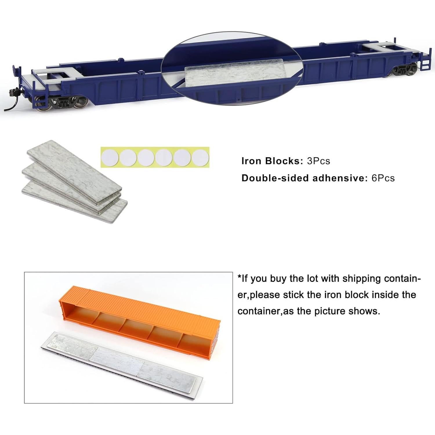 Carro Plano de Bienes Evemodel HO 1:87 Azul 53ft