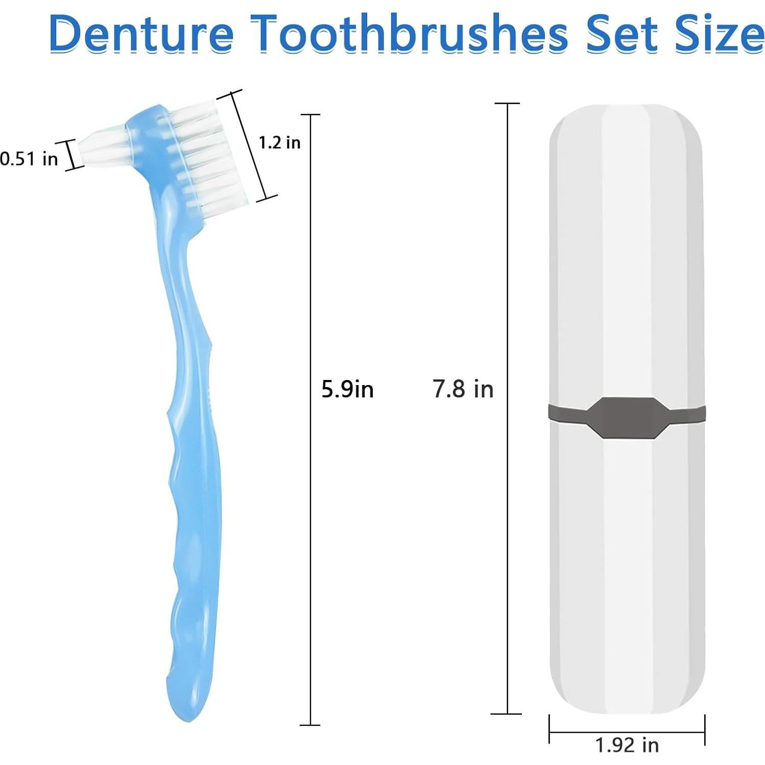 Juego de Cepillos de Limpieza de Dentaduras Ceonam 2 Piezas
