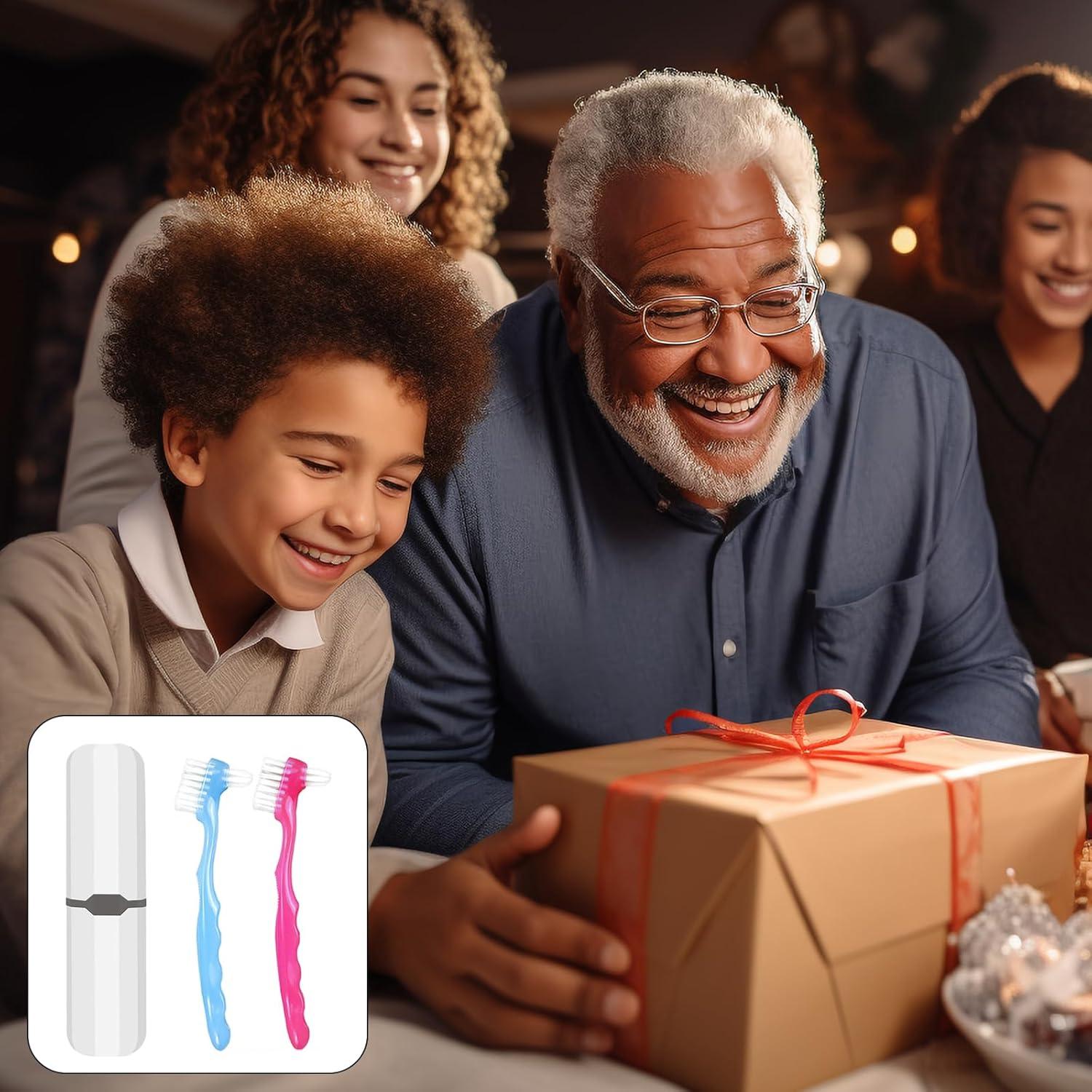 Juego de Cepillos de Limpieza de Dentaduras Ceonam 2 Piezas