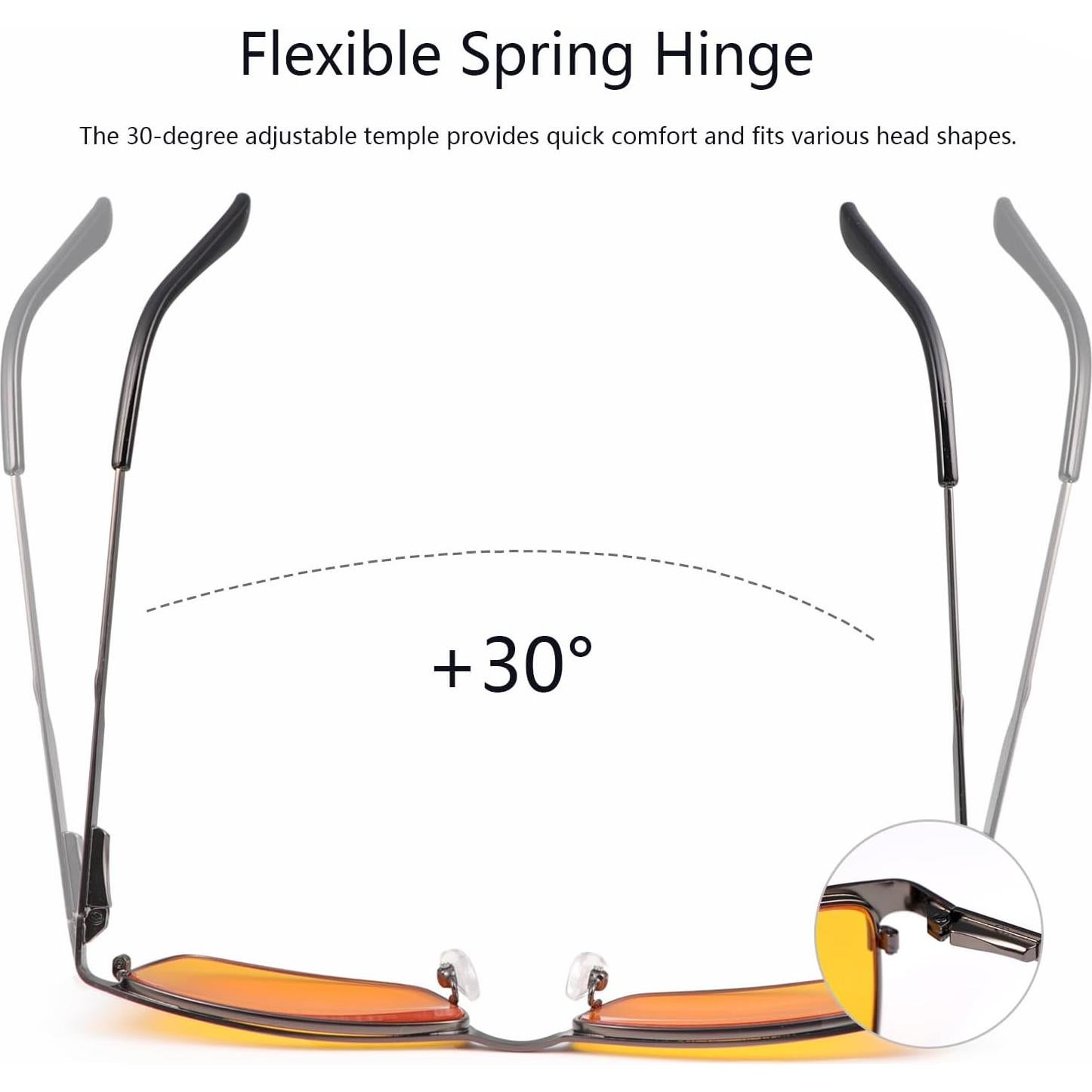 Gafas de Bloqueo de Luz Azul MIRYEA UV400 Ámbar para Juego