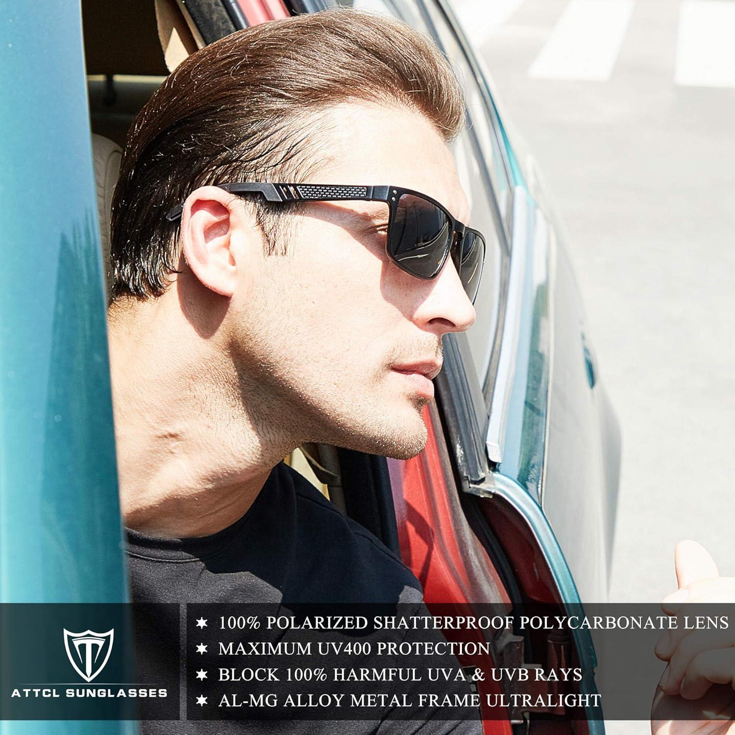 Gafas de sol polarizadas ATTCL UV400 para hombres - Marco ligero